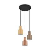 Agudo 3 Light Tube Chandelier – Multicoloured