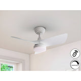 Tropic CCT Dimmable LED Ceiling Fan Light - White