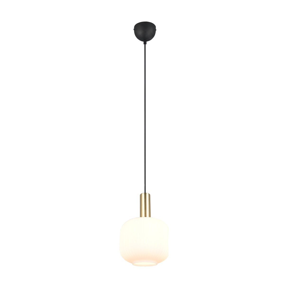 Diva Glass Pendant – Satin Brass