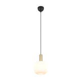 Diva Glass Pendant – Satin Brass