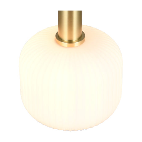 Diva Glass Pendant – Satin Brass