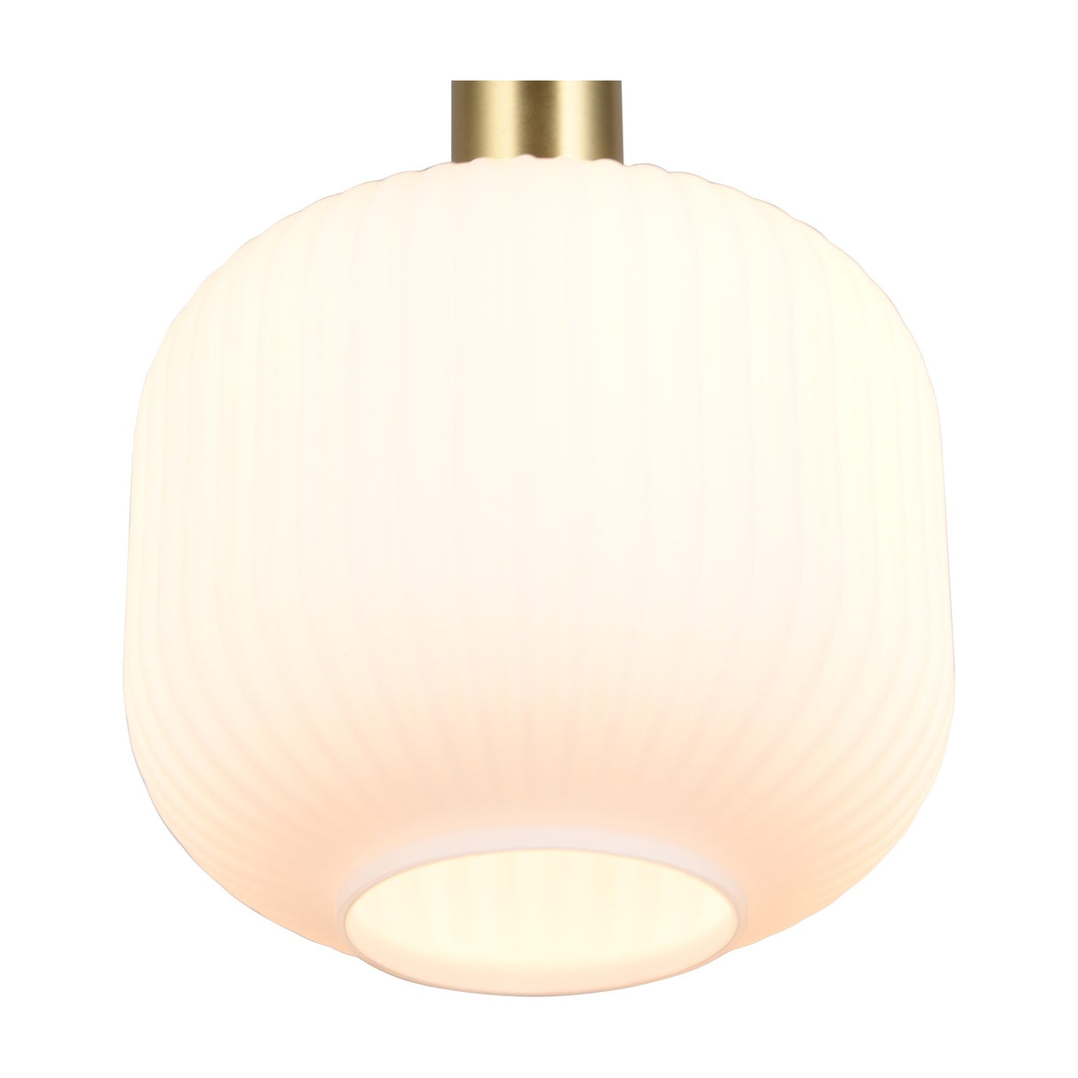 Diva Glass Pendant – Satin Brass