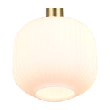 Diva Glass Pendant – Satin Brass