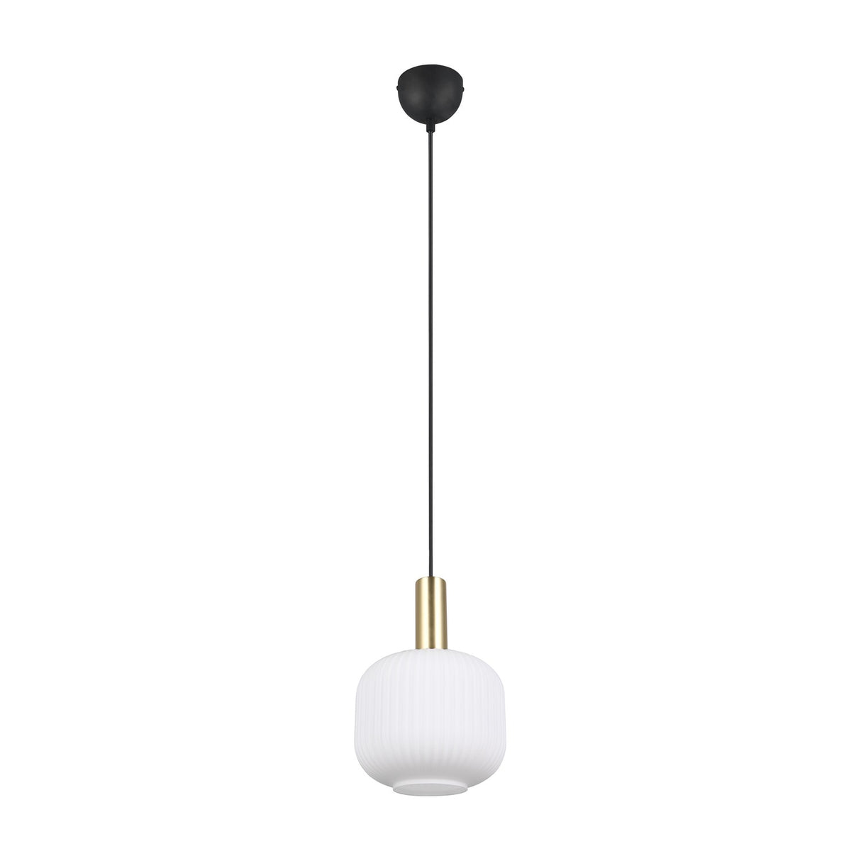 Diva Glass Pendant – Satin Brass