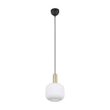Diva Glass Pendant – Satin Brass