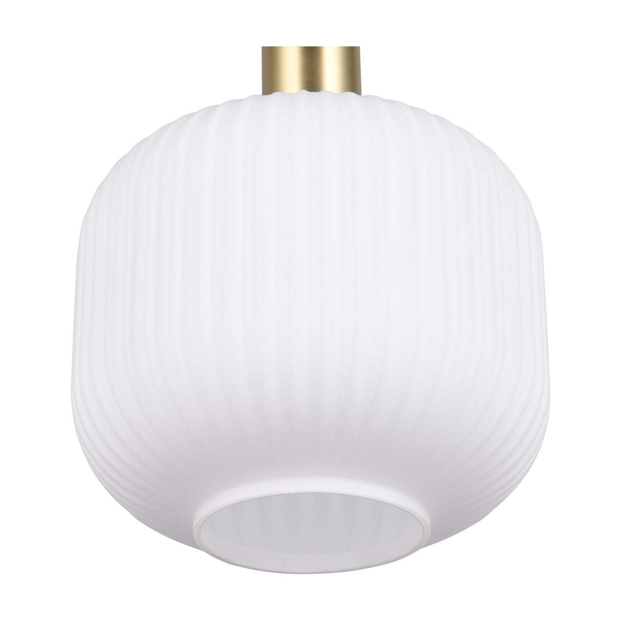 Diva Glass Pendant – Satin Brass
