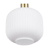 Diva Glass Pendant – Satin Brass