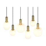 Diva 6 Light Linear Chandelier – Satin Brass