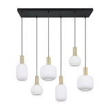 Diva 6 Light Linear Chandelier – Satin Brass