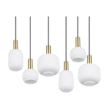 Diva 6 Light Linear Chandelier – Satin Brass