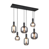 Diva 6 Light Linear Chandelier – Black & Gold