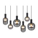 Diva 6 Light Linear Chandelier – Black & Gold
