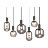 Diva 6 Light Linear Chandelier – Black & Gold