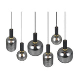 Diva 6 Light Linear Chandelier – Black & Gold