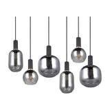 Diva 6 Light Linear Chandelier – Black & Gold