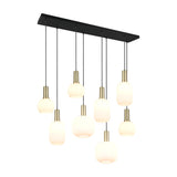Diva 8 Light Linear Chandelier – Satin Brass