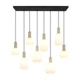 Diva 8 Light Linear Chandelier – Satin Brass
