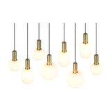 Diva 8 Light Linear Chandelier – Satin Brass