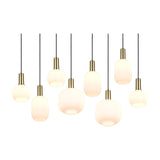 Diva 8 Light Linear Chandelier – Satin Brass