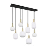 Diva 8 Light Linear Chandelier – Satin Brass