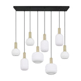 Diva 8 Light Linear Chandelier – Satin Brass