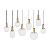 Diva 8 Light Linear Chandelier – Satin Brass