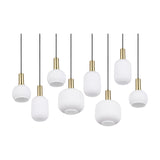 Diva 8 Light Linear Chandelier – Satin Brass