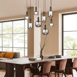 Diva 8 Light Linear Chandelier – Black & Grey