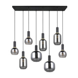 Diva 8 Light Linear Chandelier – Black & Grey