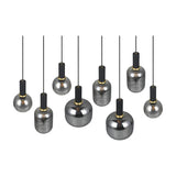 Diva 8 Light Linear Chandelier – Black & Grey