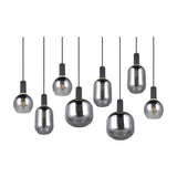 Diva 8 Light Linear Chandelier – Black & Grey