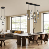 Diva 3 Light Globe Chandelier – Black & Grey