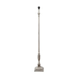 Canterbury Antique Silver Metal Floor Lamp with Red Ikat Shade