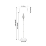Jenna Antique Brass Gold Twist Detail Floor Lamp - 158cm