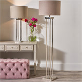 Langston Nickel Column Floor Lamp Base - 144cm