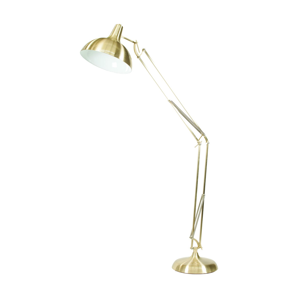 Alonzo Brass Gold Task Floor Lamp - 187cm