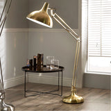 Alonzo Brass Gold Task Floor Lamp - 187cm