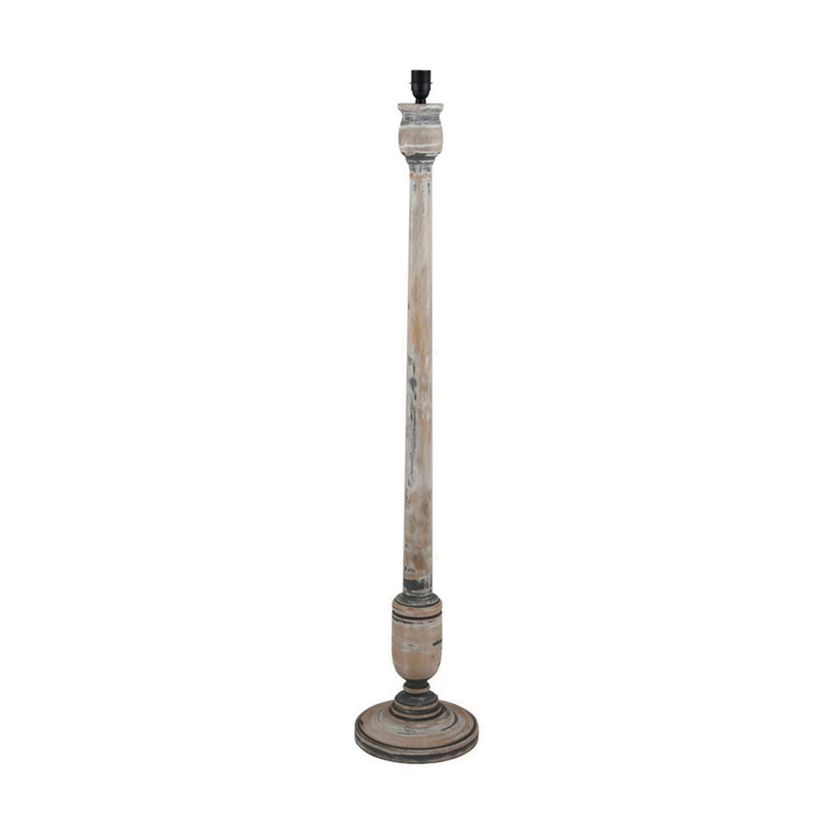 Captiva Grey Wash Mango Floor Lamp with Self Lined Shade
