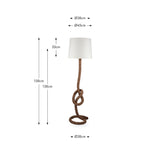 Martindale Rope Knot & Jute Floor Lamp - 158cm