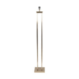 Langston Satin Brass Column Floor Lamp with Linen Cylinder Shade
