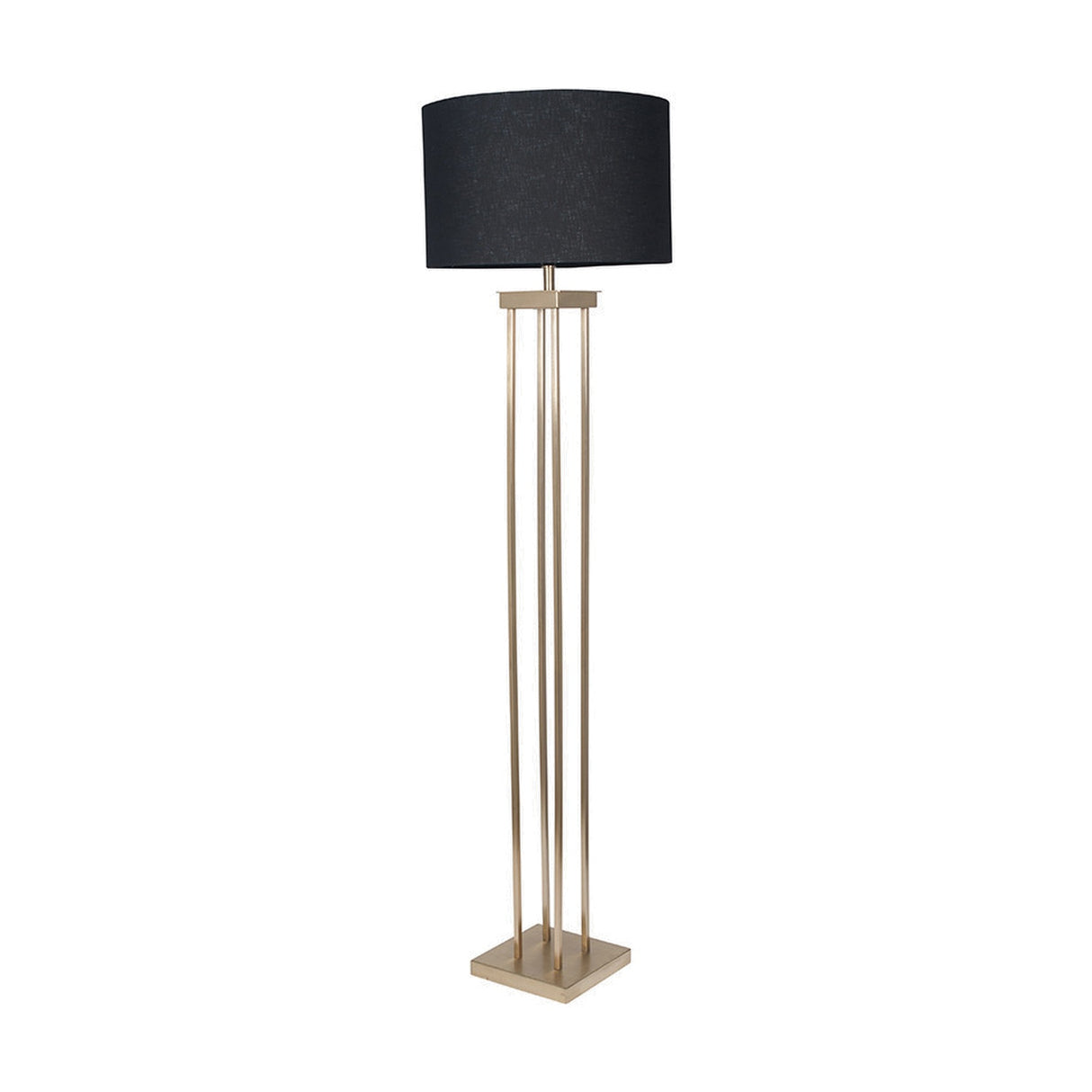 Langston Satin Brass Column Floor Lamp Base - 144cm