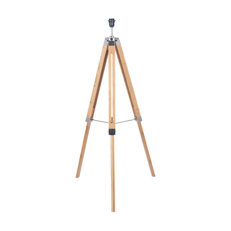 Sumba Bamboo Tripod Floor Lamp with White Boucle Cylinder Shade