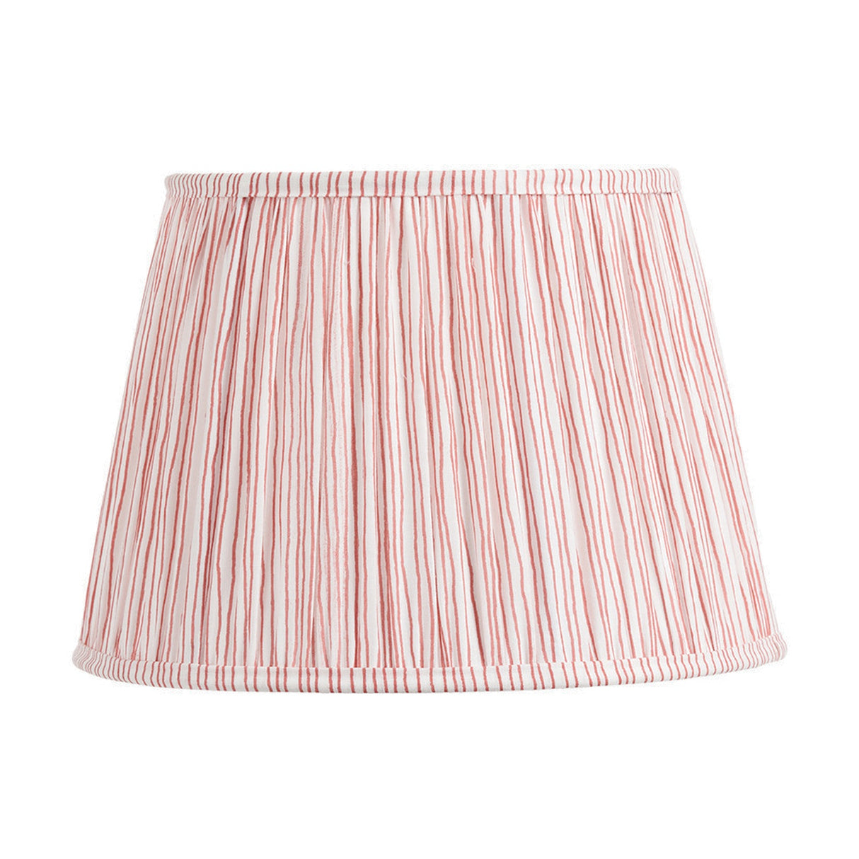 Alia Grey Wash Turned Mango Floor Lamp with Cinnamon Stripe Shade