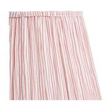 Alia Grey Wash Turned Mango Floor Lamp with Cinnamon Stripe Shade