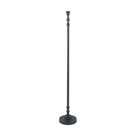 Rhode Matt Black Stick Metal Floor Lamp with Cinnamon Ikat Shade