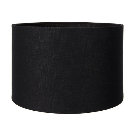 Langston Matt Black Metal Column Floor Lamp with Self Lined Shade
