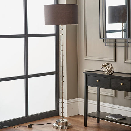 Almas Silver Aluminium Floor Lamp Base - 145cm
