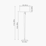 Lowry Brushed Silver & Matt Black Iron Floor Lamp - 161cm