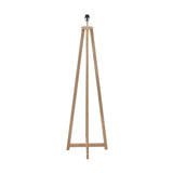 Whitby Grey Wash Wood Tapered 4 Post Floor Lamp with Linen Shade