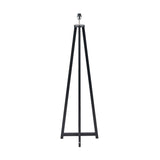 Whitby Matt Black Wood Tapered 4 Post Floor Lamp with White Shade